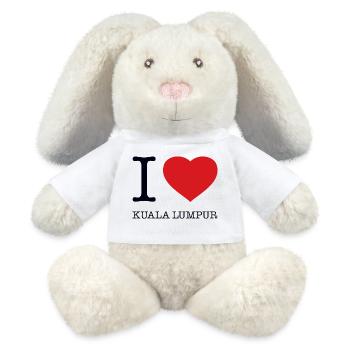 I LOVE KUALA LUMPUR - MiniFeet® RecycelHase® Creme - Weiß - Vorne