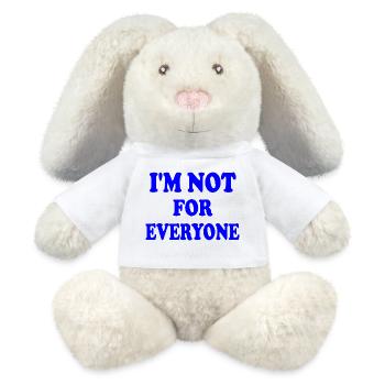 i'm not for everyone - Lapin en peluche recyclé MiniFeet® Crème - blanc - Devant