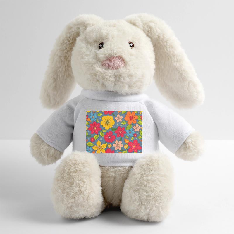 Floral pattern in boho design MiniFeet® RecycelHase® Bunny Cream