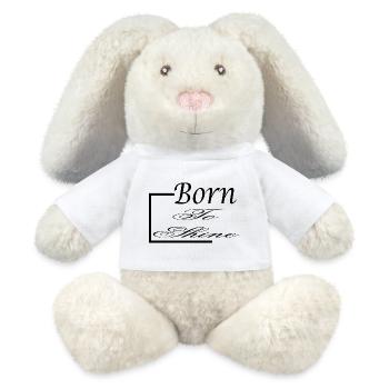 Née pour briller  - Lapin en peluche recyclé MiniFeet® Crème - blanc - Devant