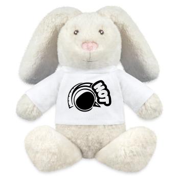 Chaud - Lapin en peluche recyclé MiniFeet® Crème - blanc - Devant