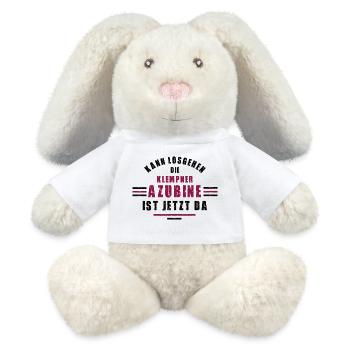 Trainee Plumber Apprenticeship Training Plumber - MiniFeet® RecycelHase® Bunny Cream - white - Front