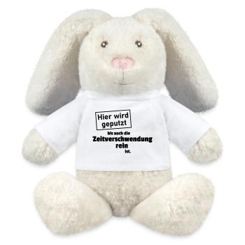 Putzen Reine Zeitverschwendung - MiniFeet® RecycelHase® Creme - Weiß - Vorne