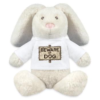 Böser Hund - MiniFeet® RecycelHase® Creme - Weiß - Vorne
