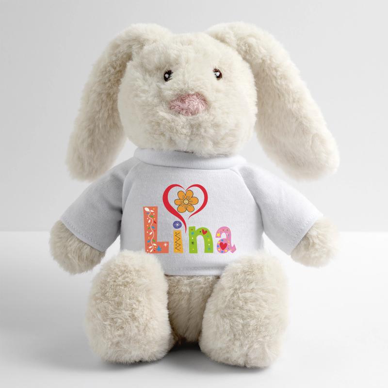 Lina Name Tee MiniFeet® RecycelHase® Bunny Cream