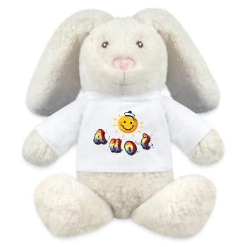 Ahoy Carnaval Sunshine - Lapin en peluche recyclé MiniFeet® Crème - blanc - Devant