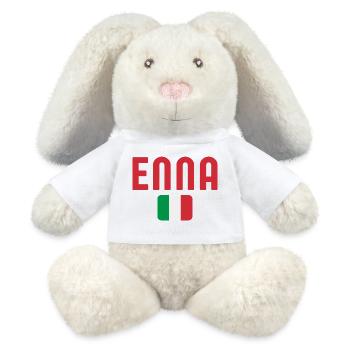 Enna Italienische Flagge - MiniFeet® RecycelHase® Creme - Weiß - Vorne