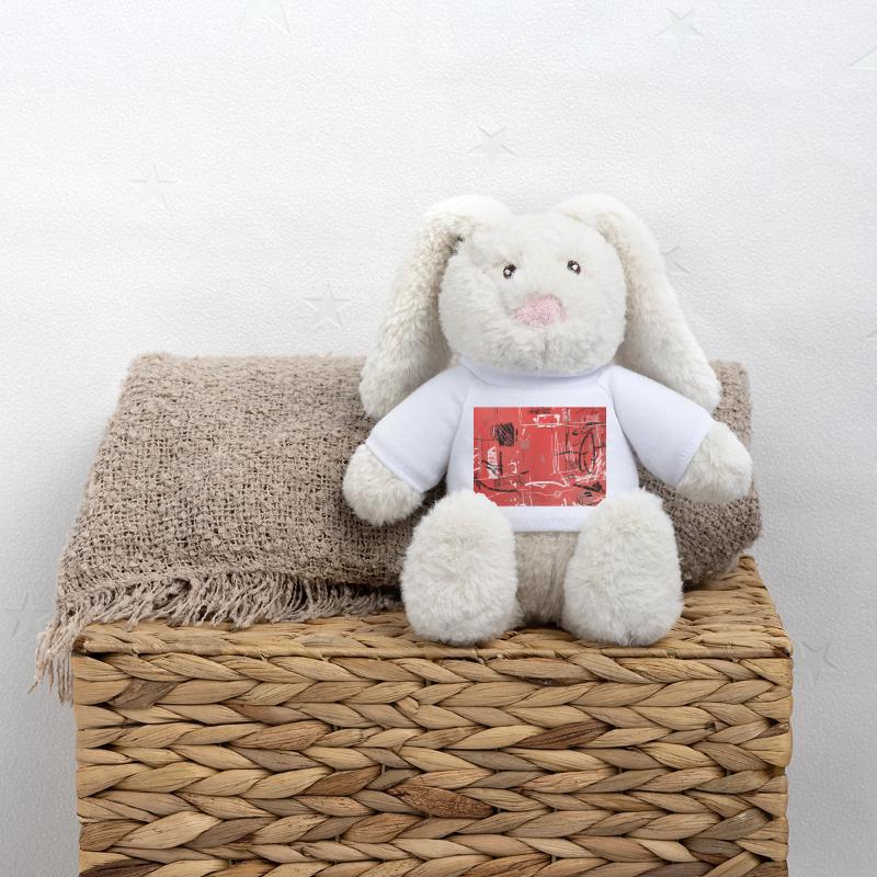 Urban Notation Lapin en peluche recyclé MiniFeet® Crème