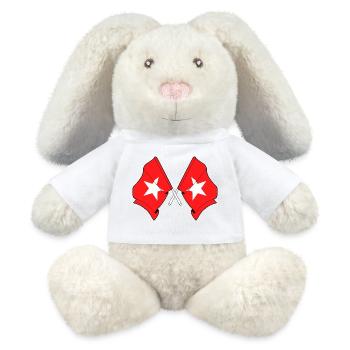 Maastricht Twin Flags - MiniFeet® RecycelHase® Bunny Cream - white - Front