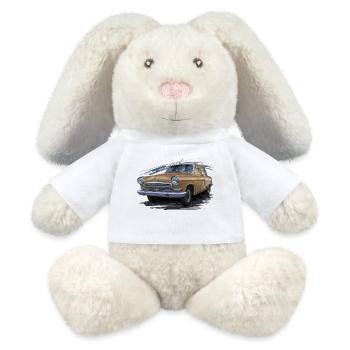 Volga - Lapin en peluche recyclé MiniFeet® Crème - blanc - Devant