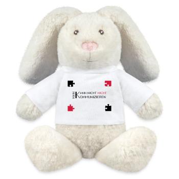 communication watzlawick - Lapin en peluche recyclé MiniFeet® Crème - blanc - Devant