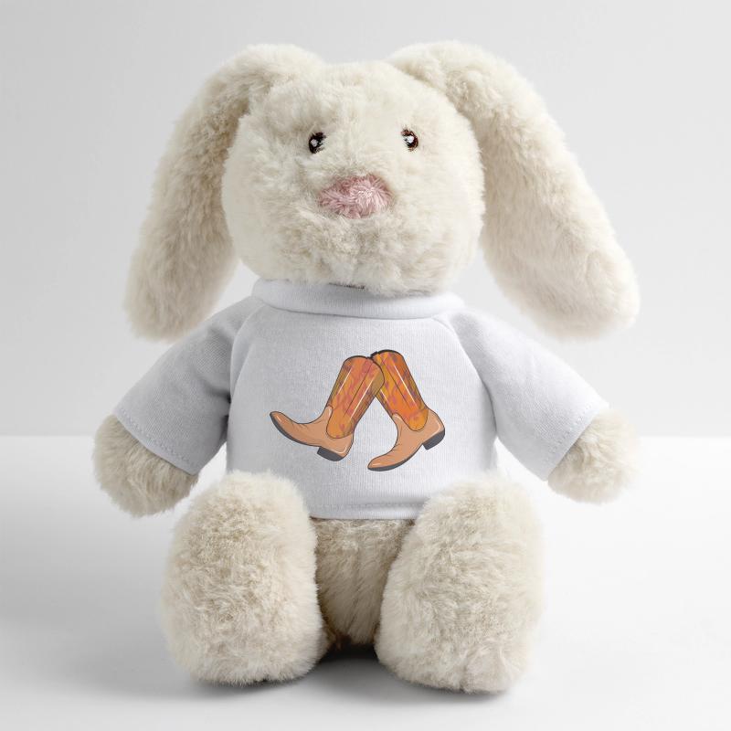 extravagant western boots with flame pattern MiniFeet® RecycelHase® Bunny Cream