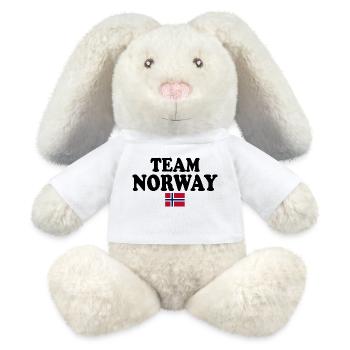 Team norway - Lapin en peluche recyclé MiniFeet® Crème - blanc - Devant