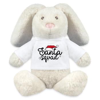 Festliche Weihnachtsmannmütze Silhouette - MiniFeet® RecycelHase® Creme - Weiß - Vorne