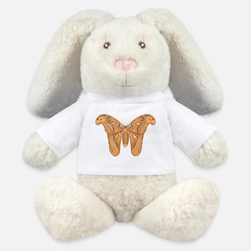 Giant Moth Drawing - MiniFeet® RecycelHase® Bunny Cream - white