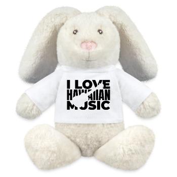 Ich liebe hawaiianische Musik - MiniFeet® RecycelHase® Creme - Weiß - Vorne