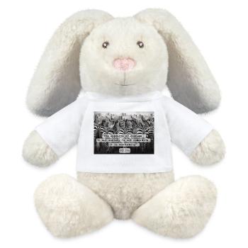 Courage ou conformité Zèbres en contraste Mono - Lapin en peluche recyclé MiniFeet® Crème - blanc - Devant