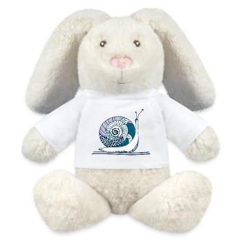 Schnecke - MiniFeet® RecycelHase® Creme - Weiß - Vorne