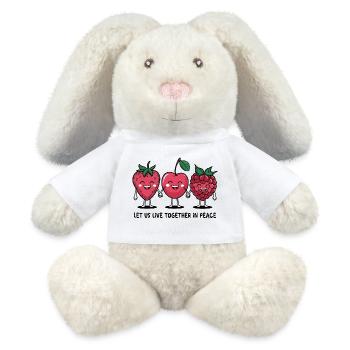 Baies de la paix - Lapin en peluche recyclé MiniFeet® Crème - blanc - Devant