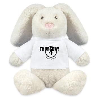 Thursday Donnerstag Jupiter Wochentag used look - MiniFeet® RecycelHase® Creme - Weiß - Vorne