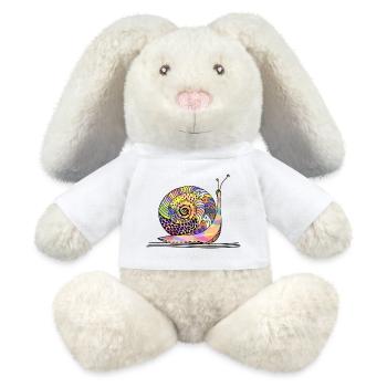 Schnecke - MiniFeet® RecycelHase® Creme - Weiß - Vorne