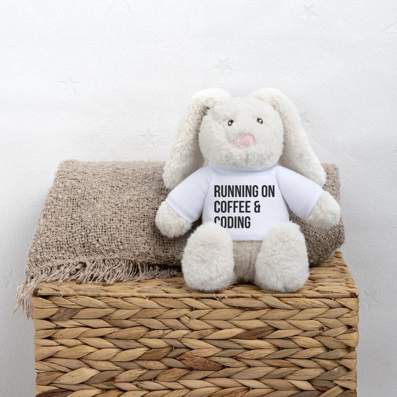 codage Lapin en peluche recyclé MiniFeet® Crème