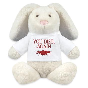 You died.... Again - MiniFeet® RecycelHase® Bunny Cream - white - Front