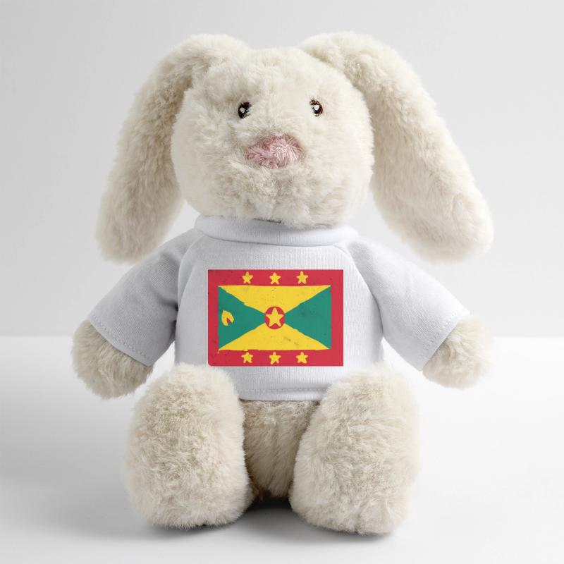 Flagge von Granada – Bunte Insel MiniFeet® RecycelHase® Creme