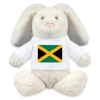 Flagge von Jamaika - MiniFeet® RecycelHase® Creme - Weiß - Vorne