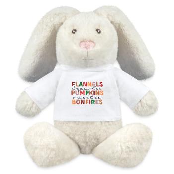 🍂 Flannels, Pumpkins & Bonfires – Fall Vibes  - MiniFeet® RecycelHase® Creme - Weiß - Vorne