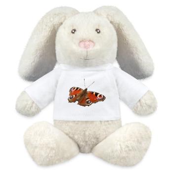 Red Eyespot Butterfly - MiniFeet® RecycelHase® Bunny Cream - white - Front