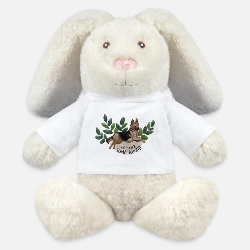 German Shepherd Botanika - MiniFeet® RecycelHase® Bunny Cream - white