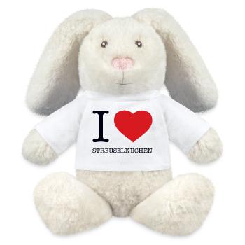 I love crumble cake - MiniFeet® RecycelHase® Bunny Cream - white - Front