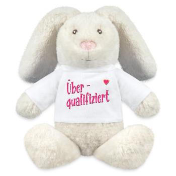 Überqualifiziert Job Karriere - MiniFeet® RecycelHase® Creme - Weiß - Vorne