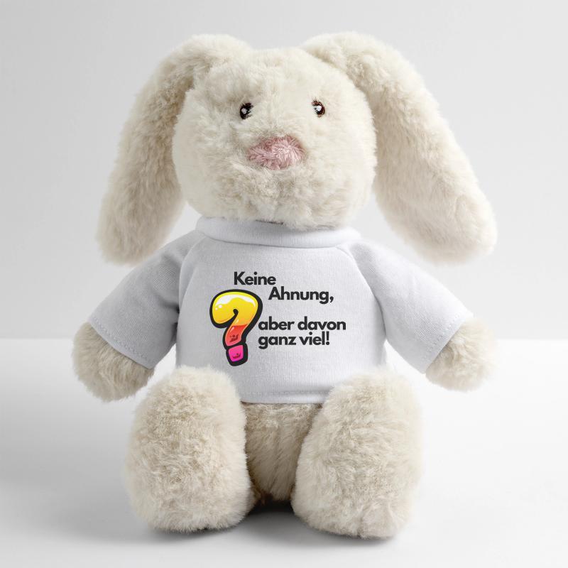 Witziger Spruch Keine Ahnung MiniFeet® RecycelHase® Creme