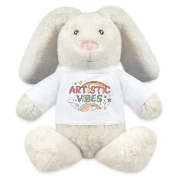 Artistic Vibes Arc Rainbow - MiniFeet® RecycelHase® Bunny Cream - white - Front