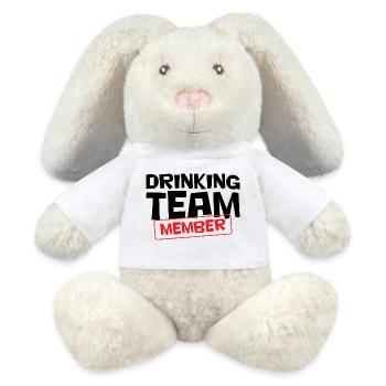 Drinking Team Member / Alcohol - MiniFeet® RecycelHase® Bunny Cream - white - Front