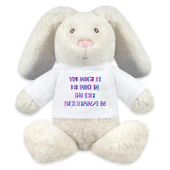 Hardtekk Tekk - Lapin en peluche recyclé MiniFeet® Crème - blanc - Devant