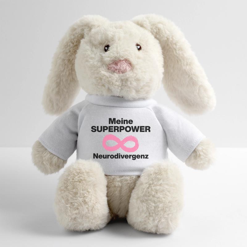 MY SUPERPOWER: NEURODIVERGENCE! ADHS ND POWER MiniFeet® RecycelHase® Bunny Cream