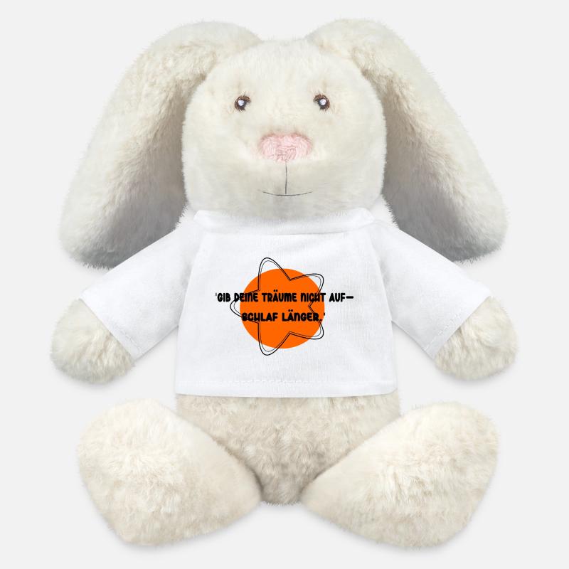 Dors plus longtemps, rêve sans rêve - Lapin en peluche recyclé MiniFeet® Crème - blanc
