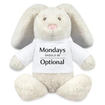 Mondays should be optional - MiniFeet® RecycelHase® Bunny Cream - white - Front