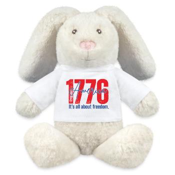 1776 America Freedom Design - Lapin en peluche recyclé MiniFeet® Crème - blanc - Devant