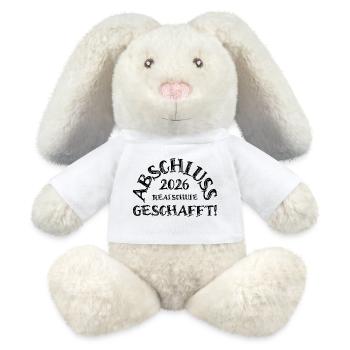 Abschluss 2026 Realschule geschafft! - MiniFeet® RecycelHase® Creme - Weiß - Vorne