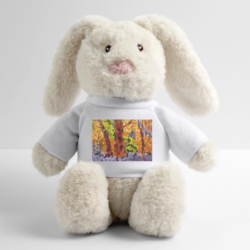 Le parc d’automne dans l’abstraction des couleurs Lapin en peluche recyclé MiniFeet® Crème