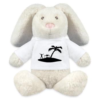 grillen tanzen speise insel - MiniFeet® RecycelHase® Creme - Weiß - Vorne