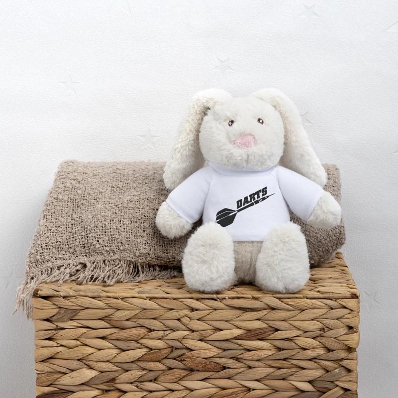 jeu de fléchettes Lapin en peluche recyclé MiniFeet® Crème