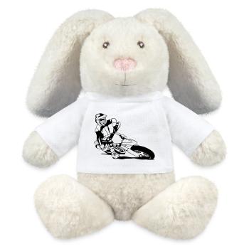 Supermoto Racing - MiniFeet® RecycelHase® Creme - Weiß - Vorne