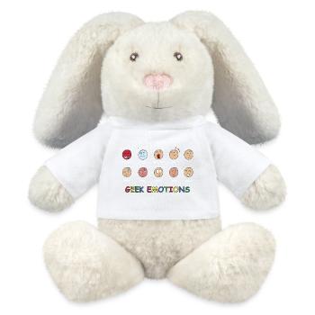 GEEK EMOTIONS - WEISSER TEXT - MiniFeet® RecycelHase® Creme - Weiß - Vorne