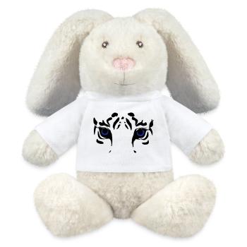 tiger head - MiniFeet® RecycelHase® Bunny Cream - white - Front