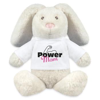 Power Mom black-pink - MiniFeet® RecycelHase® Bunny Cream - white - Front